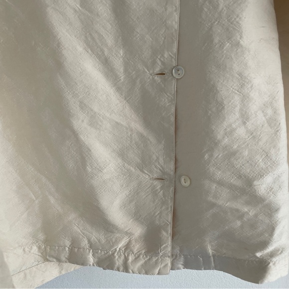 Puff Sleeve Blouse - 100% Silk - Picture 5 of 6